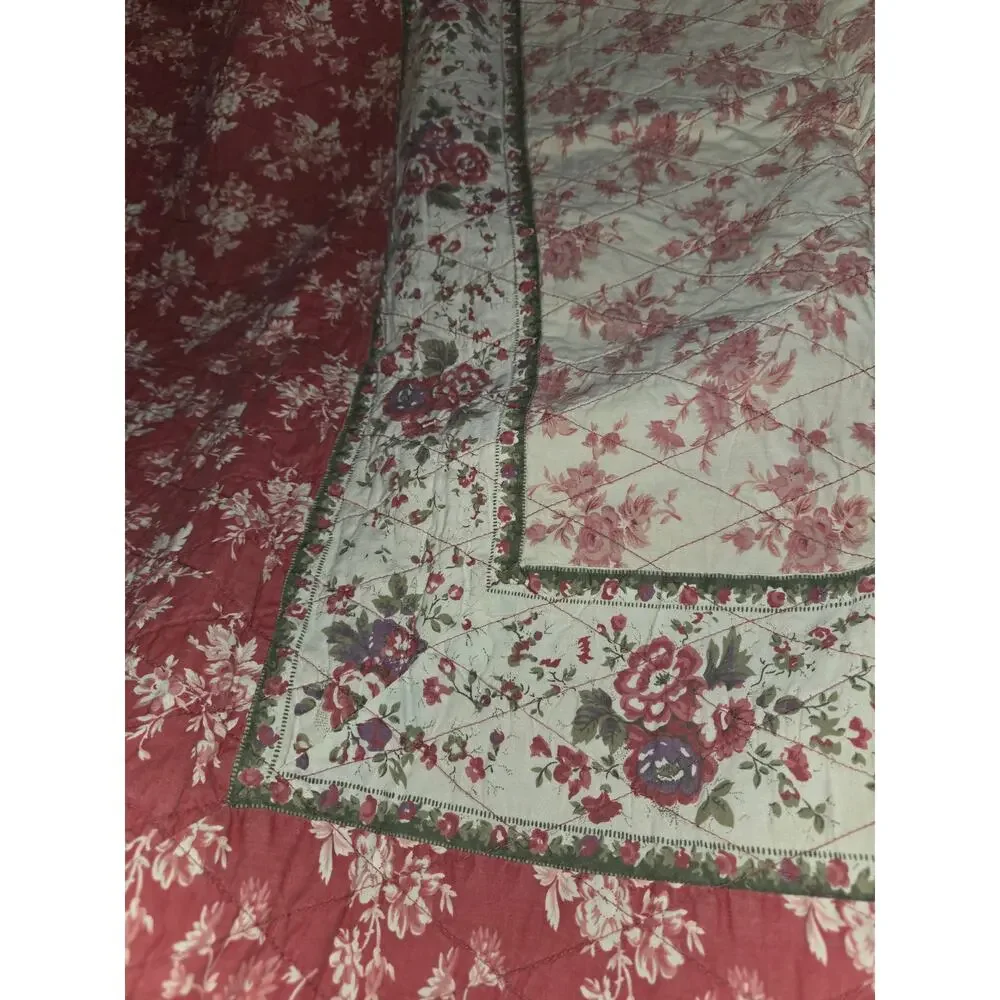 Williams Sonoma Quilted French Country Romantic Shabby Roses 86